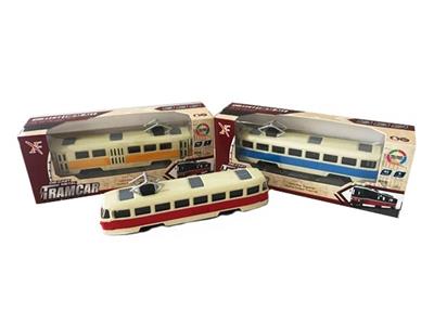 1:90合金巴士电车回力跑车,3开门，灯带声光 - OBL811830