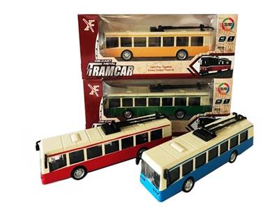 1:90合金巴士电车回力跑车,3开门，灯带声光 - OBL811834