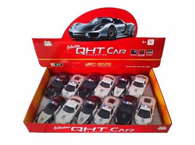 Back to the police car SanKaiMen 1:30 alloy, before and after the lamp with light and sound - OBL811910