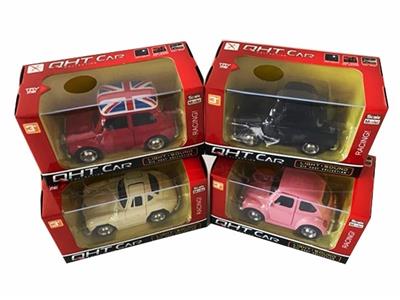 1:32 alloy back to Q plate sports car, open the door, with sound and light - OBL812018