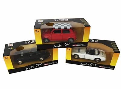 1:32 car Benz, BMW, mini bean alloy car back to the police car to open the door with light and sound - OBL812050