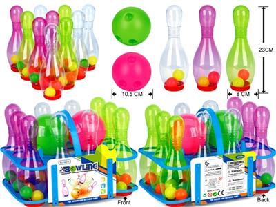 Transparent fun bowling (including 10 bottles of 2) - OBL812324