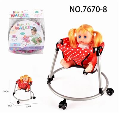 Baby stroller and 14 doll - OBL813538