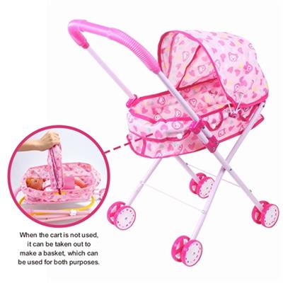 Two in one baby stroller and basket (iron) - OBL813585