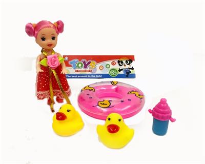 3 inches of pattaya pyrene with bottle, two yellow duck, swimming laps - OBL813667