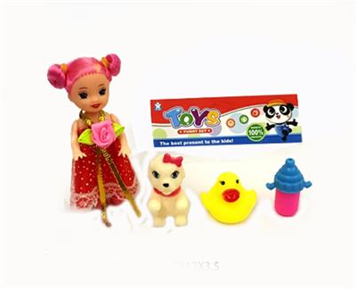 3 inches of pattaya pyrene with a pet dog, yellow duck, a bottle - OBL813670