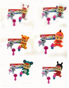 Six crying baby with small pony, bottle, comb - OBL813716