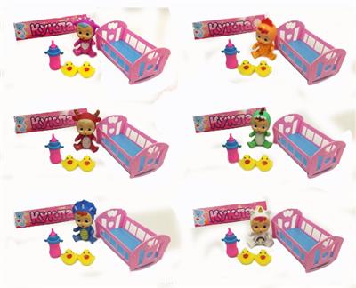 6 pack of Russian clip crying baby with shaking table, two yellow duck, a bottle - OBL813720
