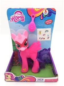 High-grade large pink charger with three conventional comb with stickers - OBL814450