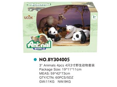 4只3寸野生动物套装 - OBL814833
