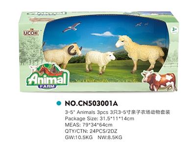 3只3-5寸亲子农场动物套装 - OBL814887