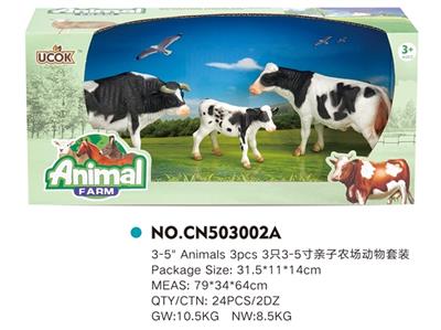 3只3-5寸亲子农场动物套装 - OBL814888