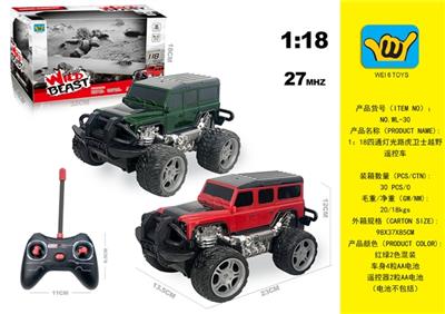 1：18四通灯光路虎卫士越野遥控车 - OBL815595