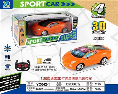1:20四通带3D灯光兰博基尼遥控车（不包电） - OBL815748