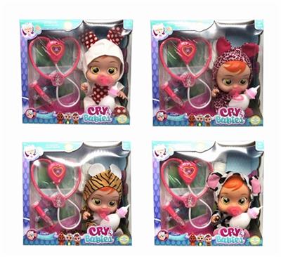 14 inches of evade glue is crying baby drink really tears with four tones music DAD. Mother. Angry.  - OBL816864