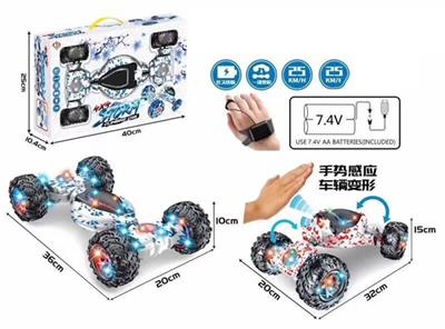 1:12 手表重力感应10通扭变车包电（青花瓷红、蓝2色装） - OBL817349