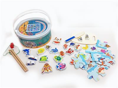 Wooden multi-functional fishing puzzles - OBL817385