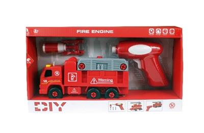 DIY拆装水箱消防车      （带IC，带电动螺丝刀） - OBL818272