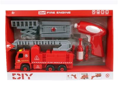 三合一消防车         （带IC,带电动螺丝刀） - OBL818274