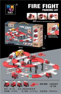 Fire disassembling the parking lot - OBL818591
