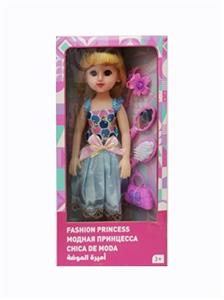 18寸活眼长发俄语带配件IC时尚女孩 - OBL819040