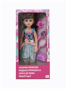 18寸活眼长发俄语带配件IC时尚女孩 - OBL819064