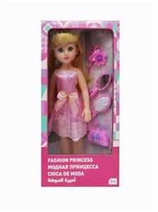 18寸英文IC活眼长发带配件时尚女孩 - OBL819138