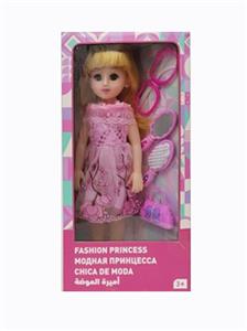 18寸英文IC活眼长发带配件时尚女孩 - OBL819144