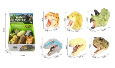 搪胶恐龙/动物手偶 （带灯光IC） - OBL819455