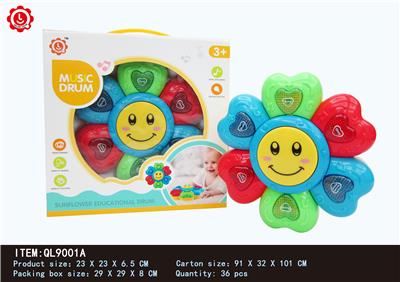 FUN FLOWER DRUM (WITH LIGHTS, MUSIC, CHILDREN’S SONGS, STORIES, NURSERY RHYMES, SOUNDS) - OBL820063