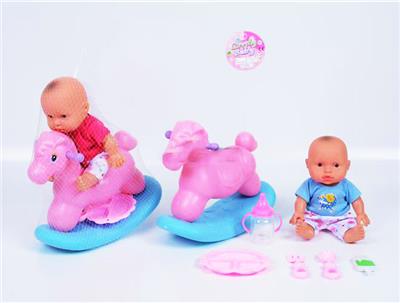 10 inch hollow doll rocking horse set - OBL820401