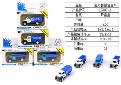 Back force alloy police car - OBL820431