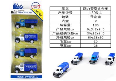 Back force alloy police car - OBL820433