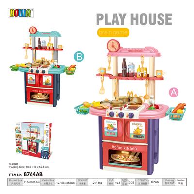 高级餐具台，带声音灯光，2色混 - OBL820538