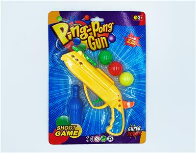 Table tennis gun with 3 colored balls and 1 bowling ball - OBL821952