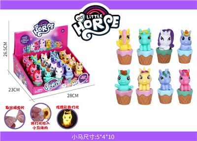 Cake finger horse with light \/ enamel - OBL822192