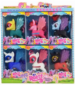 Six high grade enamel flying horses - OBL822288