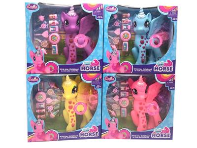 High grade enamel diamond single horn mama baoli with lighting, music and amusement park accessories - OBL822310