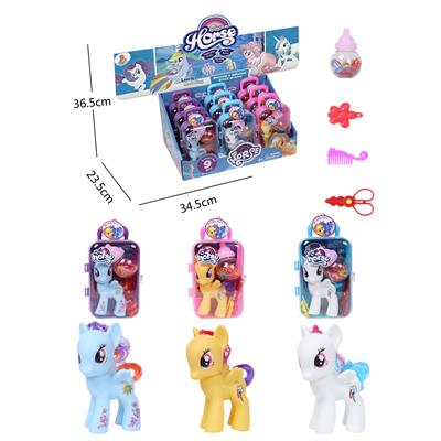 My dream: enamel fairy horse trunk with bottle comb hairpin scissors 9pc mixed - OBL822317