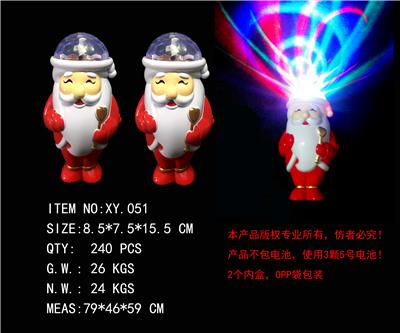 圣誕老人3灯旋转滿天星 - OBL822421