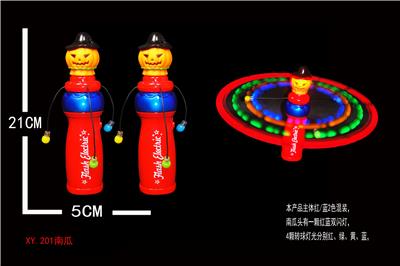 实色5灯搪胶南瓜甩甩棒无音乐 - OBL822494