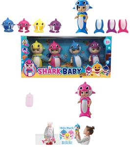 6 inch live shark baby babyalive with bottle. dolls with drinking water to pull urine function 4 4 colors mix. - OBL822684