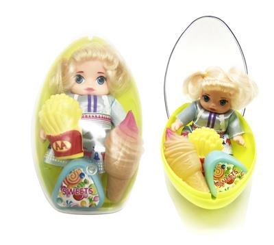 High block pvc boat ball egg type third generation enamel 6 inch enamel ice snow doll with kfc set meal - OBL822717