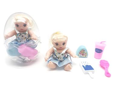 High grade environmental protection egg 6 inch enamel cute baby with tableware - OBL822719