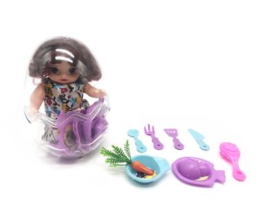 High grade environmental protection egg 6 inch enamel cute baby with tableware - OBL822720