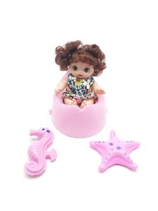 High grade 6 \enamel cute baby with baby sitting pool with starfish and seahorse - OBL822728