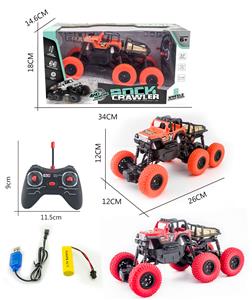 27MHZ1：16六轮四驱四通
遥控移印敞篷攀爬车（包
电） - OBL823158
