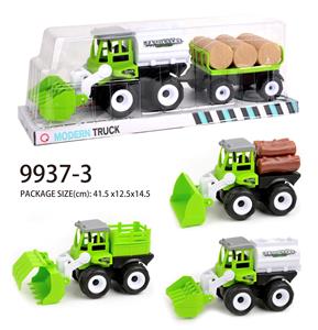 Inertia engineering vehicle (fence, log, oil tank) dragging grass - OBL823184
