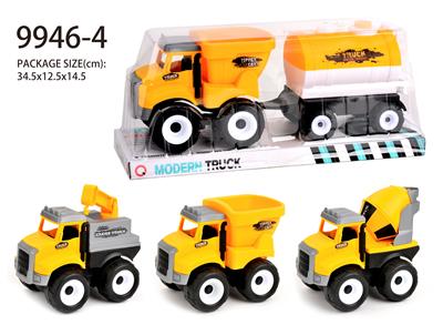 Inertial farmer’s cart (bucket, log, oil tank) towing water tank - OBL823194