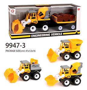 Inertia engineering vehicle (bucket, mixer, crane) towing oil drum - OBL823226